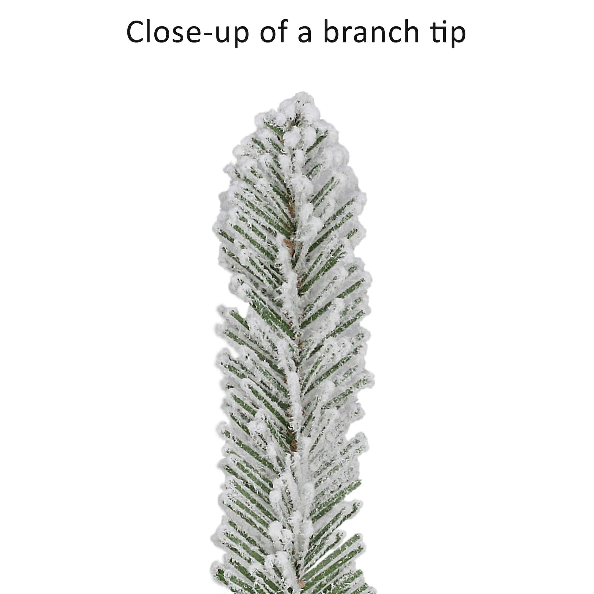 6.5ft. Pre-Lit Flocked Royal Majestic Artificial Fraser Fir Tree, Clear Lights